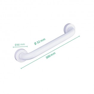 Maner sprijin pentru iesire din cada, Ridder, aluminiu, alb, mat, sustine maxim 110 kg, A00130101, Sam S