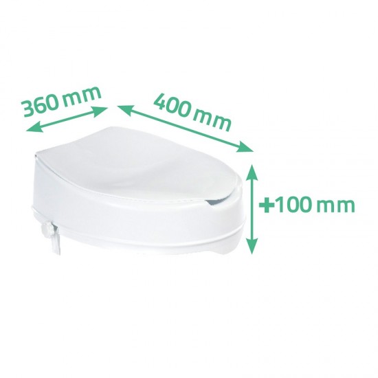 Inaltator WC Ridder, cu capac, pentru seniori, alb, sustine maxim 150 kg, A0071001 Cod 38065