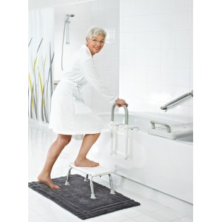 Suport ajutator pentru acces in cada, Ridder, maner antiderapant, alb, sustine maxim 100Kg, A00300101, Sam