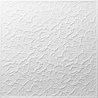 Tavan fals decorativ polistiren expandat Decosa Genova, alb, 49.5x49.5x0.7cm, bax 14 pachete x 1.96m