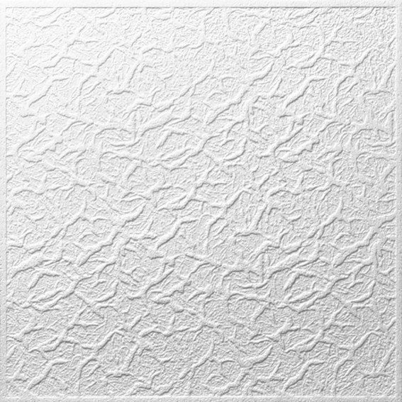 Tavan fals decorativ polistiren expandat Decosa Genova, alb, 49.5x49.5x0.7cm, bax 14 pachete x 1.96m