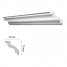 Bagheta polistiren decorativa, alba, 200x7x7cm, bax 30 bucati, 60 ml/bax, S100, Decosa