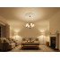 Rozeta polistiren decorativa, model trandafir, alba, diametru 40 cm, bax 6 bucati, GS15-40, Decosa