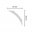 Bagheta polistiren decorativa, alba, 150x5.5x5.5cm, bax 10 bucati, 15 ml/bax, B9, Decosa