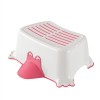 Scaun baie tip treapta copii, roz, antiderapant, sustine maxim 150Kg, Sanit-Plast