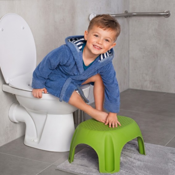 Scaun baie tip treapta copii/adulti, verde, antiderapant, sustine maxim 100Kg, A1102605, Ridder, Fun