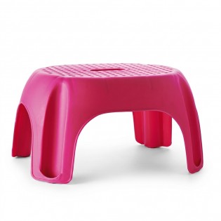 Scaun baie tip treapta copii/adulti, roz, antiderapant, sustine maxim 100Kg, A1102613, Ridder, Fun