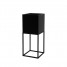 Suport ghiveci flori Lorient S, negru, metal, 19x19x47 cm, cod 111001