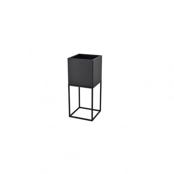 Suport ghiveci flori Lorient S, negru, metal, 19x19x47 cm, cod 111001