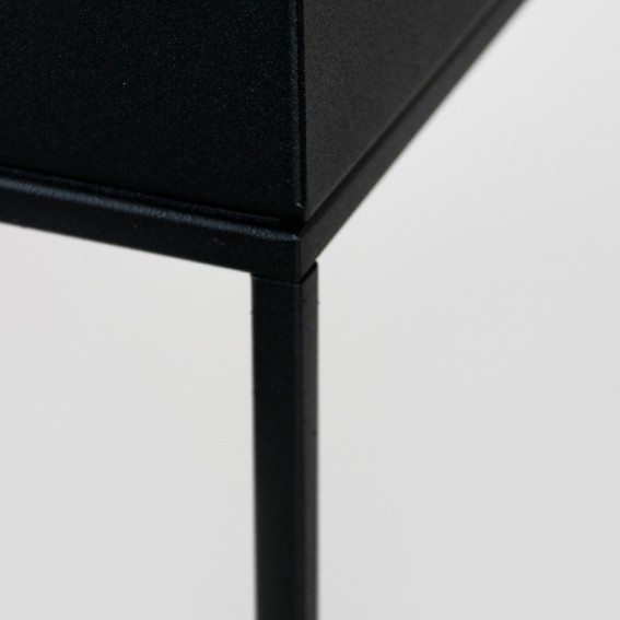 Suport ghiveci flori Lorient S, negru, metal, 19x19x47 cm, cod 111001