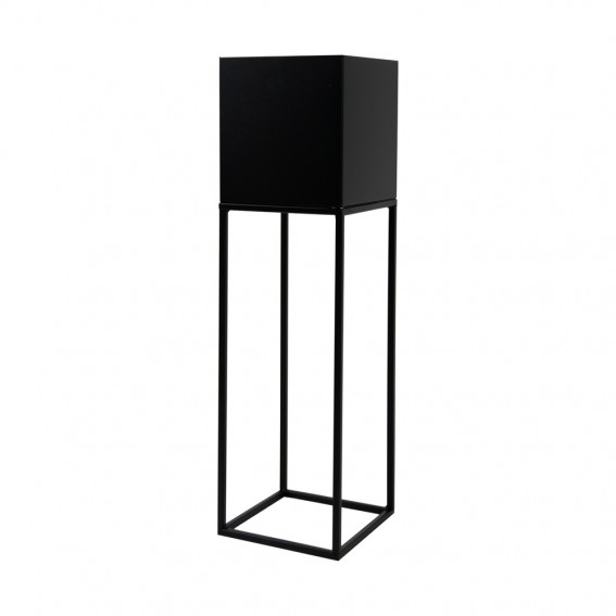 Suport ghiveci flori Lorient M, negru, metal, 19x19x67 cm, cod 111002