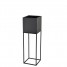 Suport ghiveci flori Lorient M, negru, metal, 19x19x67 cm, cod 111002