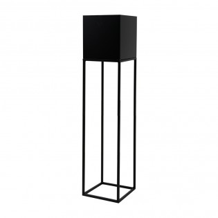 Suport ghiveci flori Lorient L, negru, metal, 19x19x87 cm