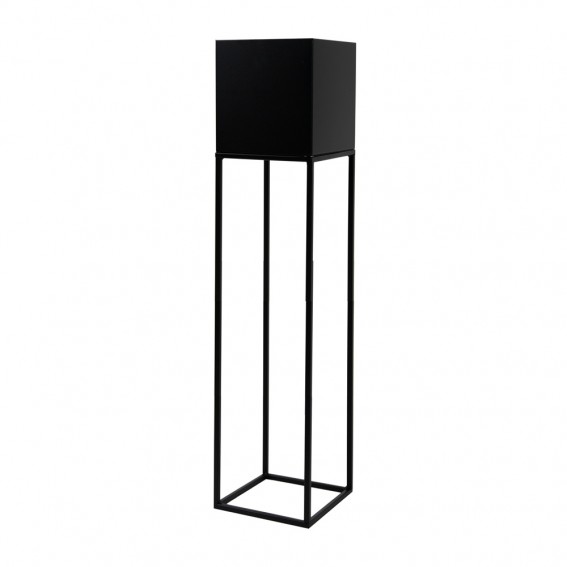 Suport ghiveci flori Lorient L, negru, metal, 19x19x87 cm, cod 111003