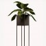 Suport ghiveci flori Lorient S, maro, metal, 19x19x47 cm, cod 111004
