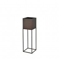 Suport ghiveci flori Lorient M, maro, metal, 19x19x67 cm