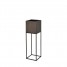 Suport ghiveci flori Lorient M, maro, metal, 19x19x67 cm, cod 111005
