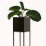 Suport ghiveci flori Lorient L, maro, metal, 19x19x87 cm, cod 111006