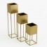 Suport ghiveci flori Lorient S, auriu, metal, 19x19x47 cm, cod 111007