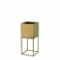 Suport ghiveci flori Lorient S, auriu, metal, 19x19x47 cm, cod 111007