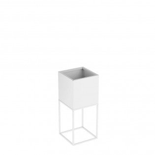 Suport ghiveci flori Lorient S, alb, metal,19x19x47 cm