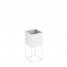 Suport ghiveci flori Lorient S, alb, metal,19x19x47 cm, cod 111010