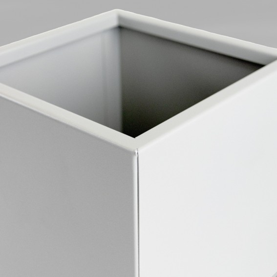 Suport ghiveci flori Lorient L, alb, metal, 19x19x87 cm, cod 111012