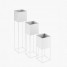 Suport ghiveci flori Lorient L, alb, metal, 19x19x87 cm, cod 111012