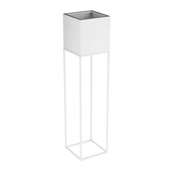 Suport ghiveci flori Lorient L, alb, metal, 19x19x87 cm, cod 111012