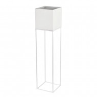 Suport ghiveci flori Lorient L, alb, metal, 19x19x87 cm