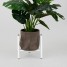 Suport ghiveci flori Dijon L, alb, metal, 27x25 cm, cod 111023