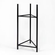 Suport ghiveci flori Lizio L, negru, metal, 27x60 cm