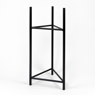 Suport ghiveci flori Lizio L, negru, metal, 27x60 cm