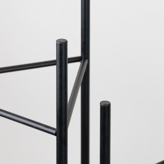 Suport ghiveci flori Lizio L, negru, metal, 27x60 cm, cod 111028