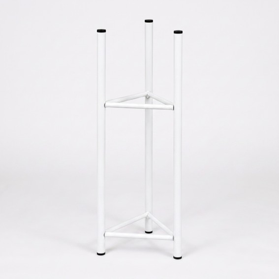 Suport ghiveci flori Lizio M, alb, metal, 23x60 cm, cod 111029