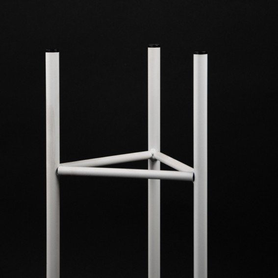 Suport ghiveci flori Lizio L, alb, metal, 27x60 cm, cod 111030