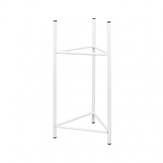 Suport ghiveci flori Lizio L, alb, metal, 27x60 cm, cod 111030