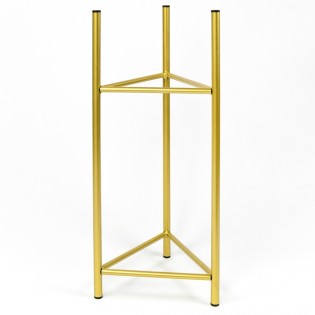 Suport ghiveci flori Lizio M, auriu, metal, 23x60 cm