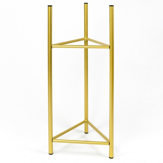 Suport ghiveci flori Lizio M, auriu, metal, 23x60 cm, cod 111031