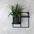 Etajera flori 2 ghivece, 38.5x20x35cm, metal, negru, Elven M