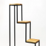Suport ghivece flori, 60x20x112cm, 3 polite metal negru + stejar, Nicea L