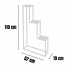 Suport ghivece flori, 60x20x112cm, 3 polite metal negru + stejar, Nicea L