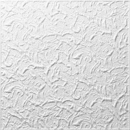 Tavan fals decorativ din polistiren expandat Paris, Decosa, alb, 50x50x0.8cm, bax 10 pachete x 2mp, Cod 12031