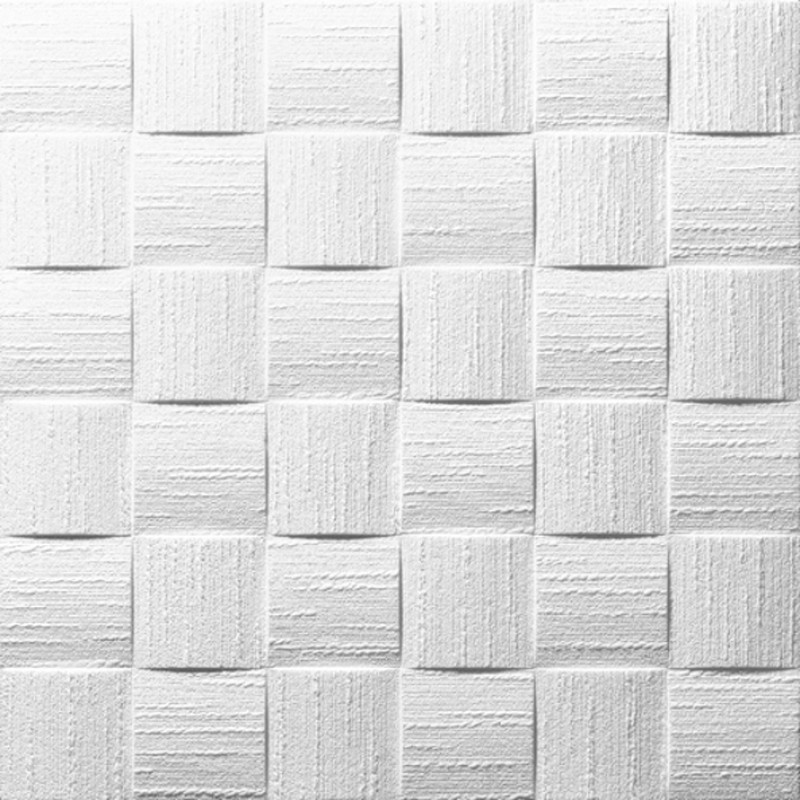Tavan fals decorativ din polistiren expandat Decosa Dublin, alb, 50x50x0.8mm, bax 10 pachete x 2mp, Cod 12032