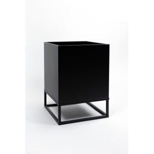 Suport ghiveci flori Bordeoux S, negru, metal, 35x35x45 cm
