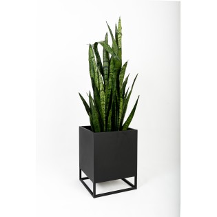 Suport ghiveci flori Bordeoux S, negru, metal, 35x35x45 cm