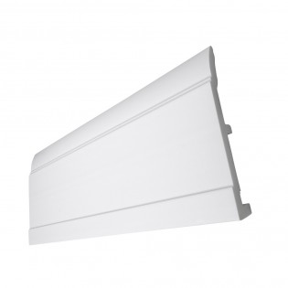 Plinta duropolimer decorativa, alba, 17x148mm, 2 ml/buc, Decosa SK150