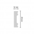 Plinta duropolimer decorativa, alba, 10x40mm, 2 ml/bax, Decosa SK40