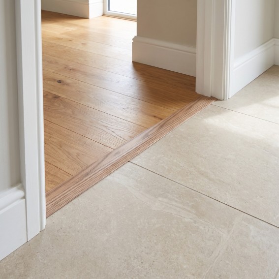 Profil trecere la nivel, aluminiu, 35mmx270cm, lemn natural Cordoba 710, set 5 bucati, 3085, Ersin