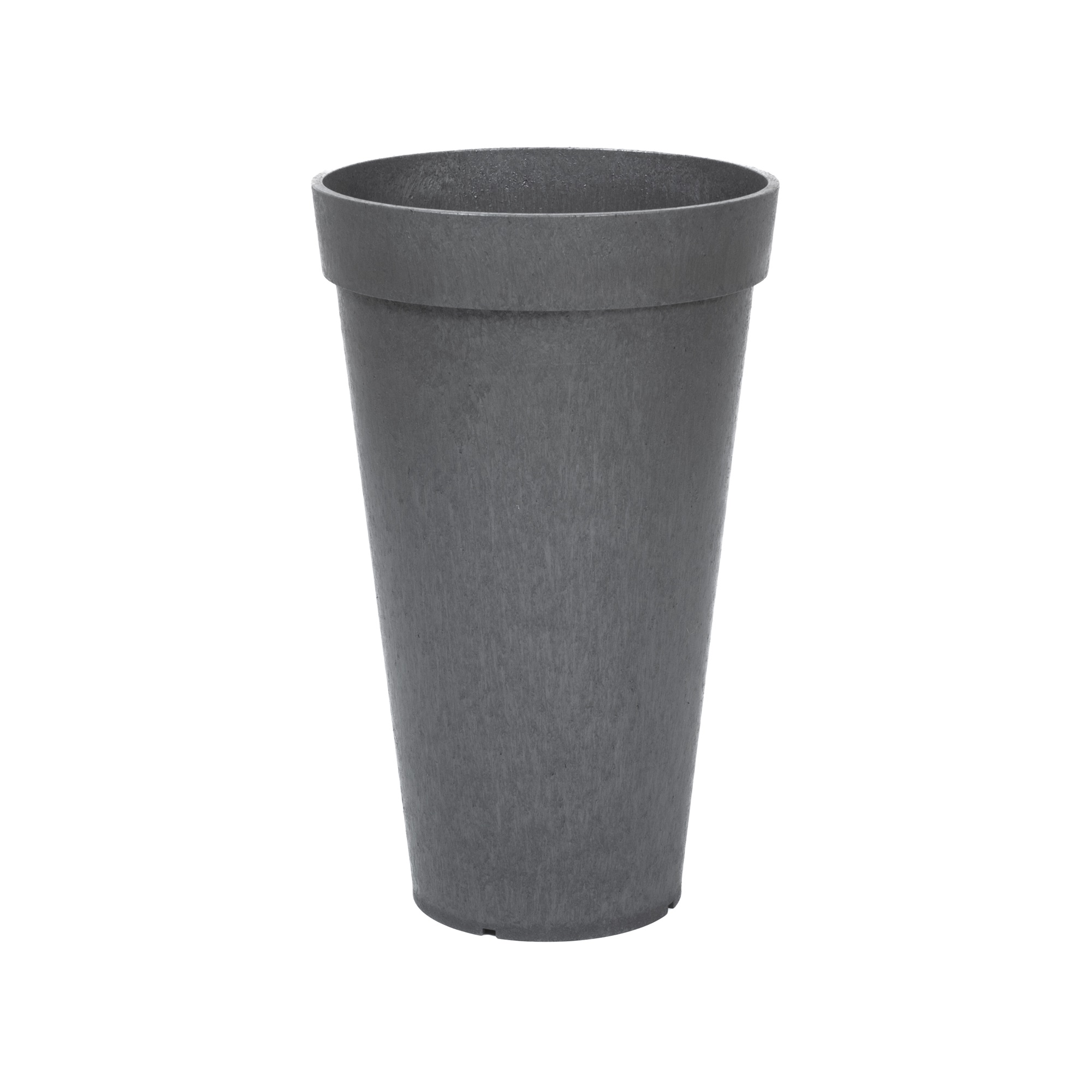 Ghiveci flori cu sistem autoirigare, 37.5×37.5x66cm, cauciuc reciclat, efect ciment, gri, Aria